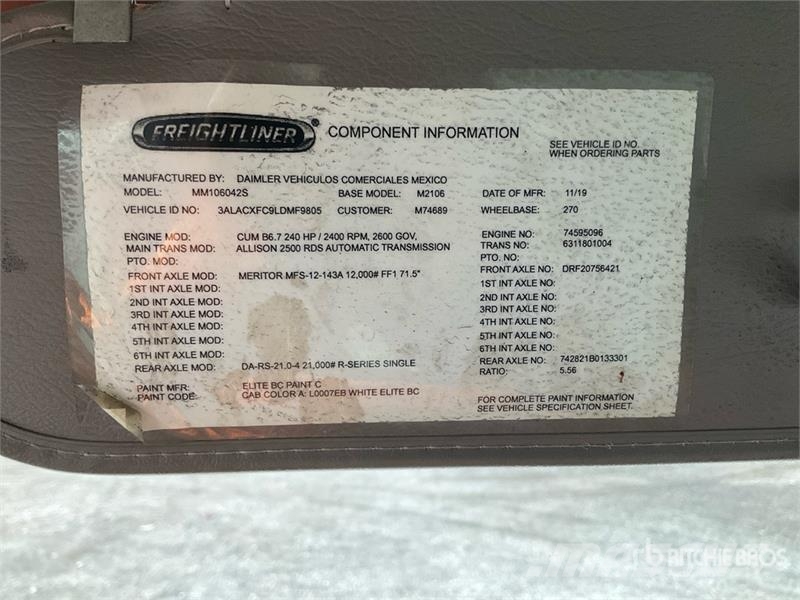 Freightliner M2 106 4x2 Van Truck Camion cassonati