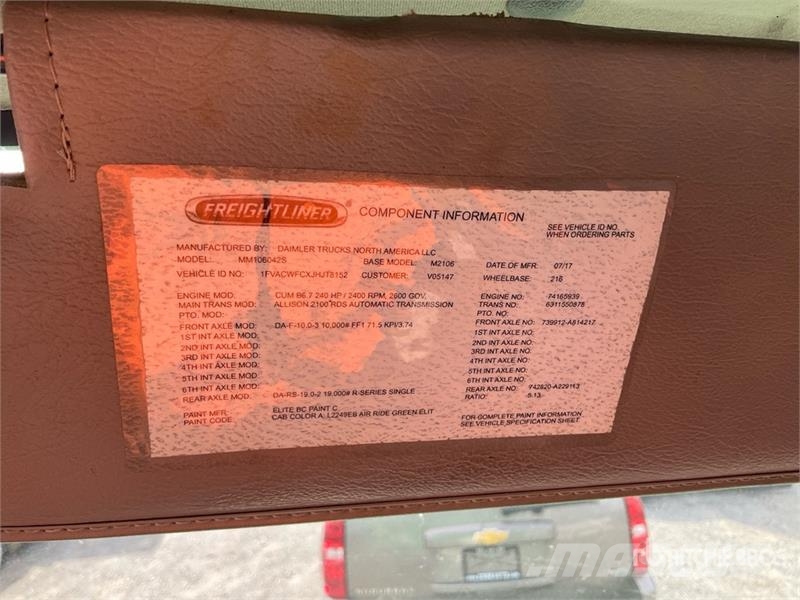 Freightliner M2 106 4x2 Rollback Truck 회수 차량