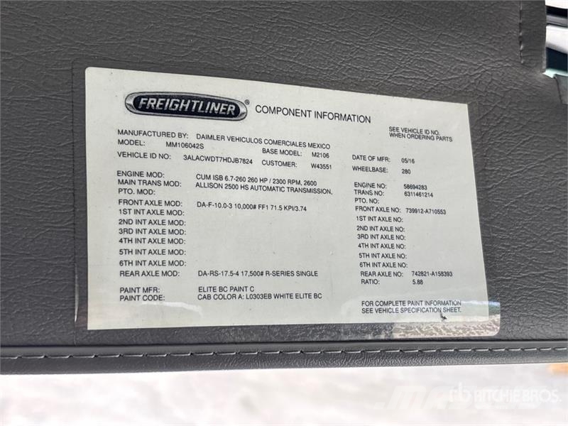 Freightliner M2106 4x2 Van Truck Camiones con caja de remolque