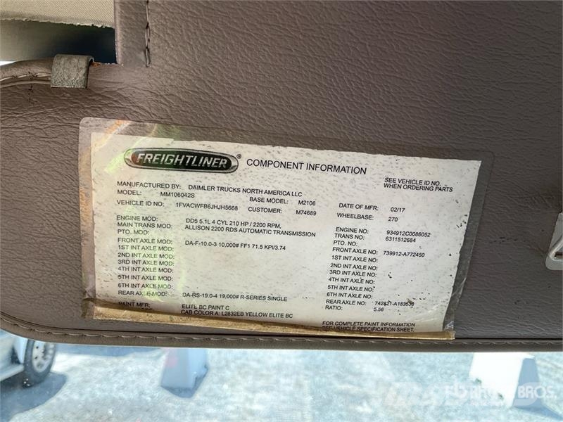 Freightliner M2106 4x2 Van Truck Camion cassonati