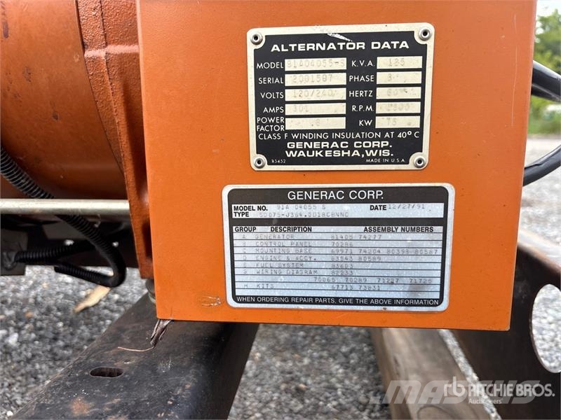 Generac 91A04055-S 75 kW Skid-Mounted Generator Set Naftové generátory