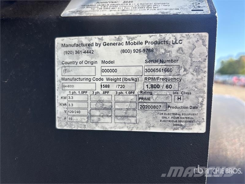 Generac G4-ECO 3.3 kVA Light Tower ライトタワー
