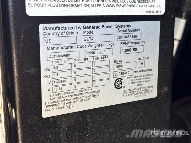 Generac G4-ECO2 3.3 kW Light Tower Освітлювальні вежі