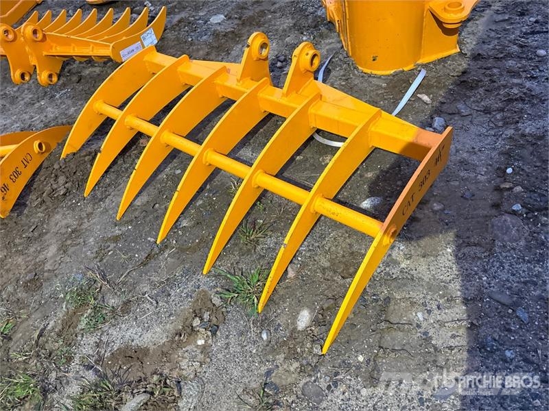 GIYI 46 in Excavator Rake - Fits CAT 303 (Unused) Rakes and tedders