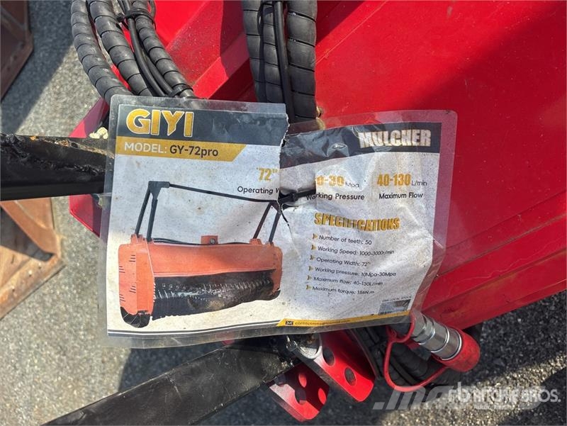  GIYI 72pro 72 in Skid Steer Mulcher Forestry mulchers