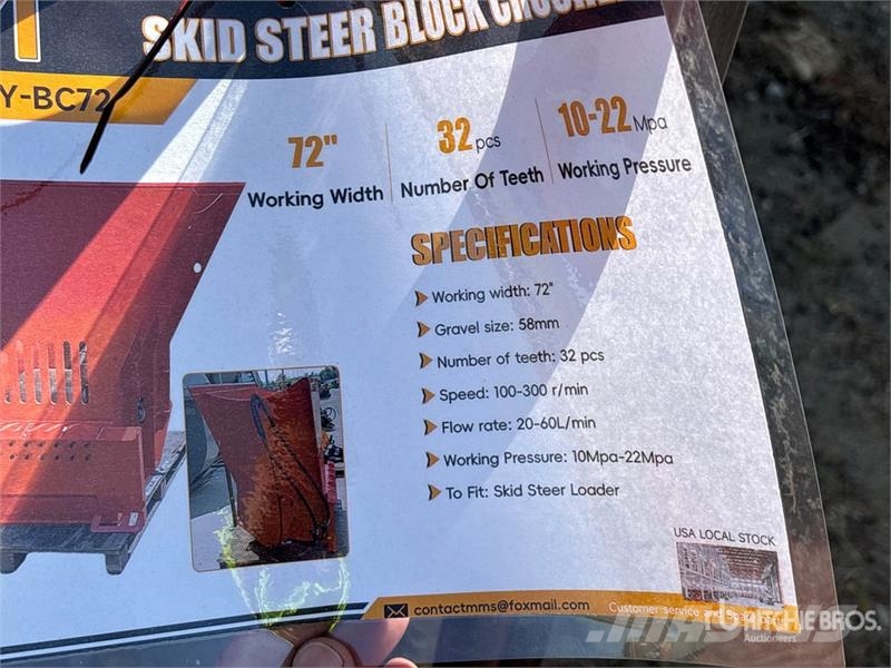  GIYI GY-BC72 Skid Steer Crusher (Unused) مكونات أخرى