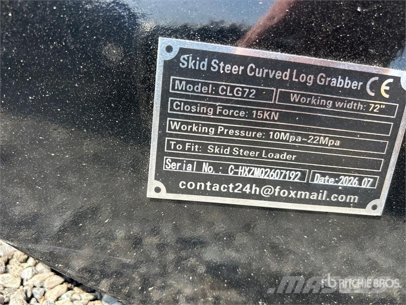 GIYI GY-CLG72 72 in Skid Steer Grapple (Unused) Grabilice