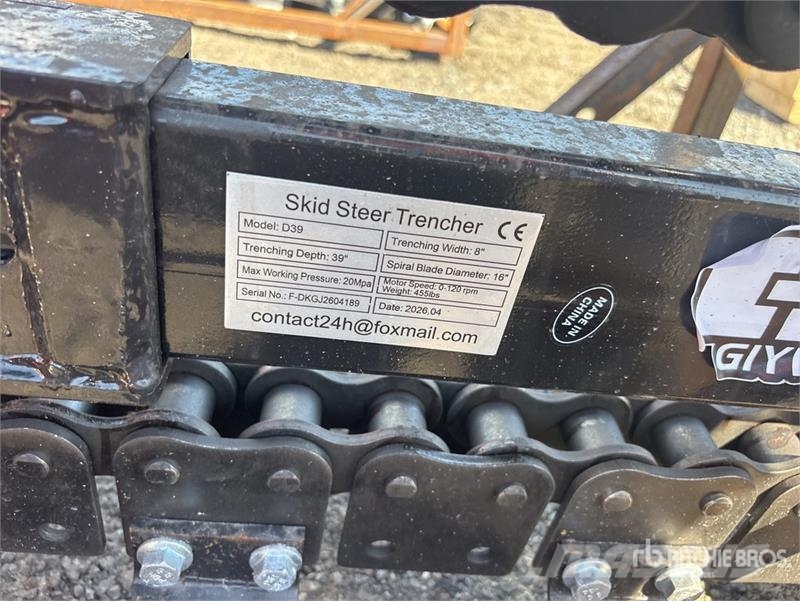 GIYI GY-D39 8 in Skid Steer Trencher (Unused) Grabenfräse