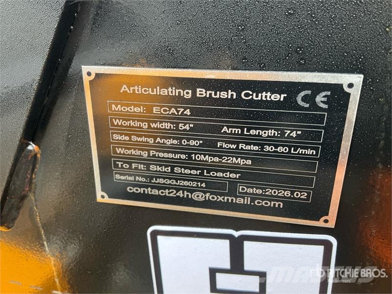 GIYI GY-ECA74 54 in Articulating Skid Steer Brush ماكينات جز العشب