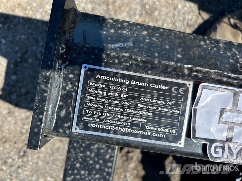 GIYI GY-ECA74 54 in Skid Steer Brush Cutter (Inope ماكينات جز العشب
