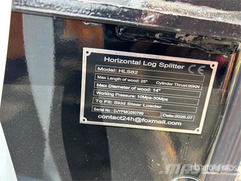  GIYI GY-HLS82 78 in Log Splitter (Unused) Other components