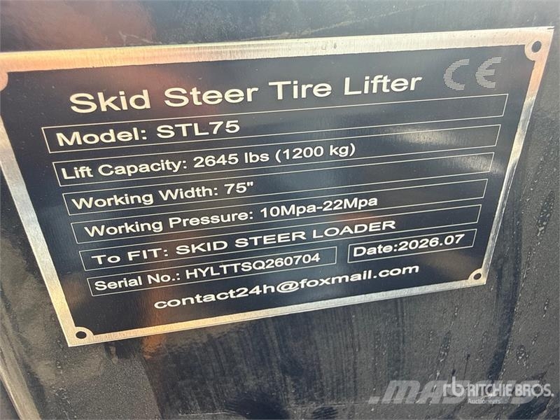 GIYI GY-STL75 Skid Steer Tire Lifter (Unused) Other components