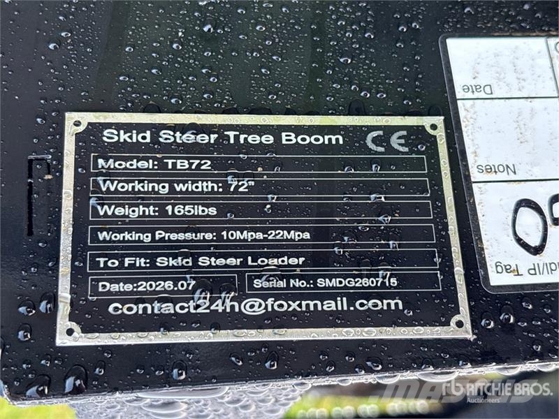 GIYI GY-TB72 72 in Skid Steer Tree Boom (Unused) Other components