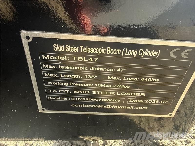 GIYI GY-TBL47 Skid Steer Telescopic Boom (Long Cyl Other components