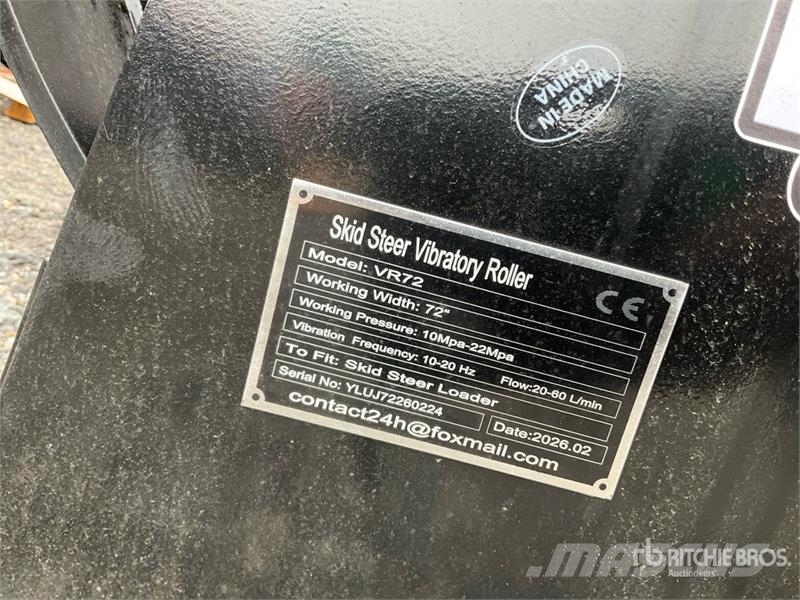 GIYI GY-VR72 72 in Skid Steer Vibratory Roller (Un Walce