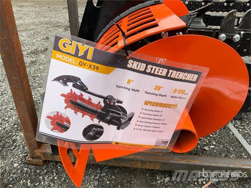  GIYI GY-X39 39 in Mini Mini Skid Steer Trencher (U Trenchers