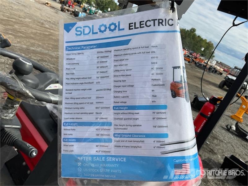 GIYI SL-D15 3300 lb Electric Forklift (Unused) Elektriske trucker
