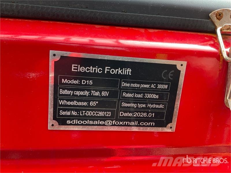 GIYI SL-D15 3300 lb Electric Forklift (Unused) Elektriske trucker