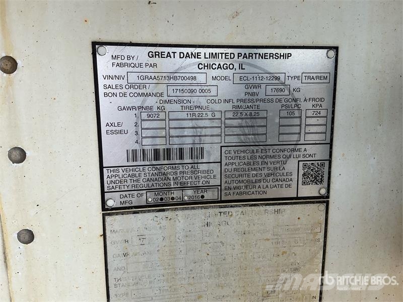 Great Dane 28 ft x 102 in S/A Multi -Temp Refrigerated Traile Poluprikolice hladnjače