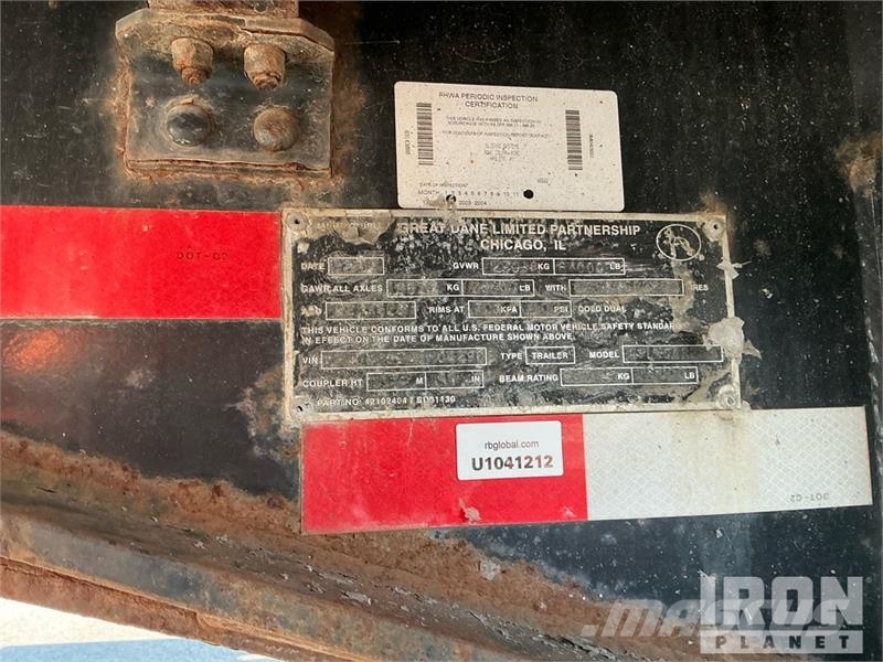 Great Dane 53 ft T/A Spread Axle Flatbed Trailer Remolques de cama baja