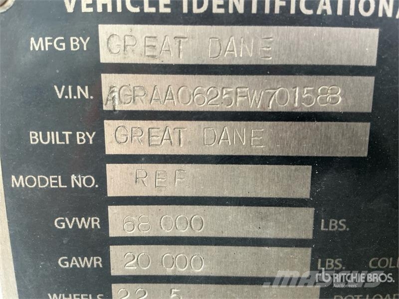 Great Dane 53 ft x 102 in T/A Refrigerated Trailer Hűtős félpótkocsik