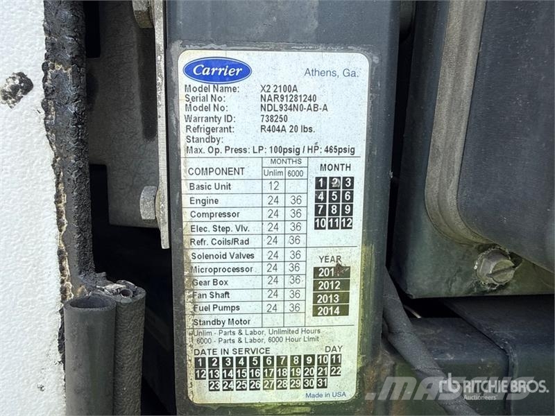 Great Dane 7011TZ-1ASLTW 53 ft x 102 in T/A Refrigerated Trai 冷凍冷蔵トレーラー