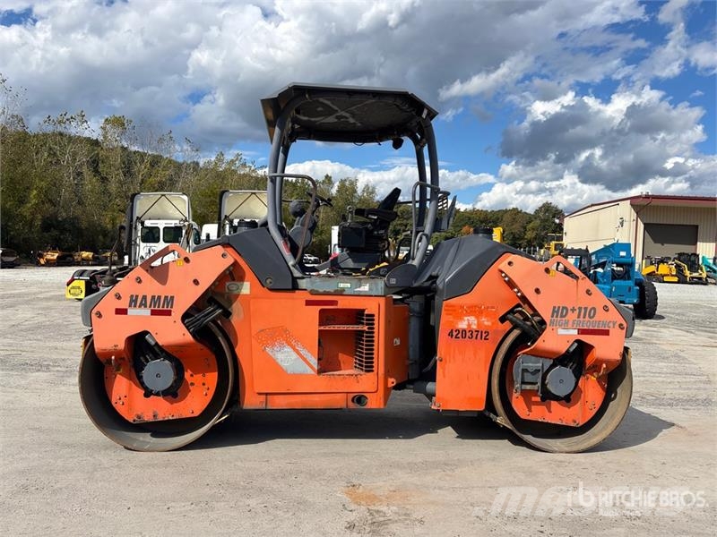 Hamm HD+ 110 VV Double Drum Roller Rolos compactadores de tambor duplo