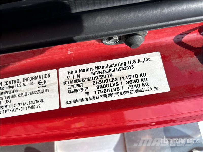 Hino 258LP Camiões caixa temperatura controlada