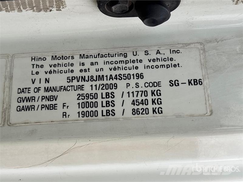 Hino 268 Cabines e interior