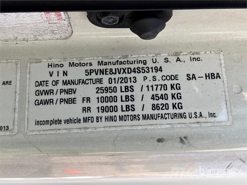 Hino 268 Bakwagens met gesloten opbouw