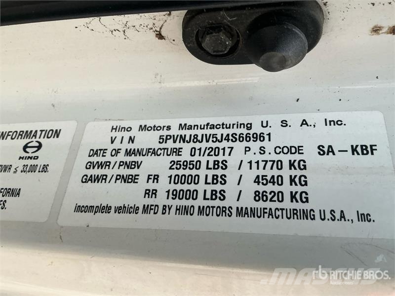 Hino 268A 4x2 Van Truck Kofferaufbau