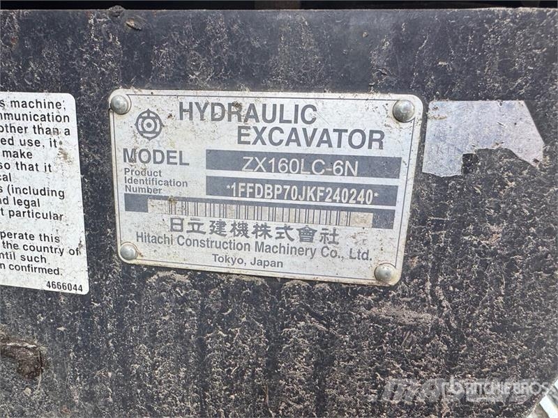 Purchase Hitachi ZX160LC-6N crawler excavators, Bid & Buy on
