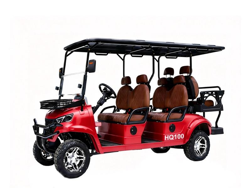 HQ100 Electric Red Six-Seater Golf Cart (Unused) Carros de golfe