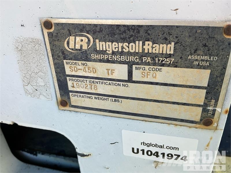 Ingersoll Rand SD-45D TF Smooth Drum Compactor Enkelt tromle