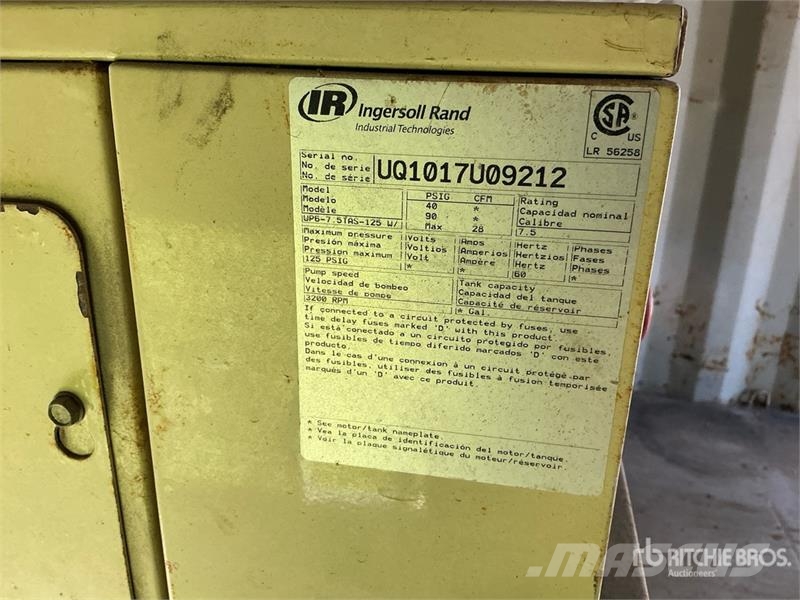 Ingersoll Rand UP6-7.5 TAS-125 40 cfm Skid-Mounted Air Compressor Воздушные компрессоры