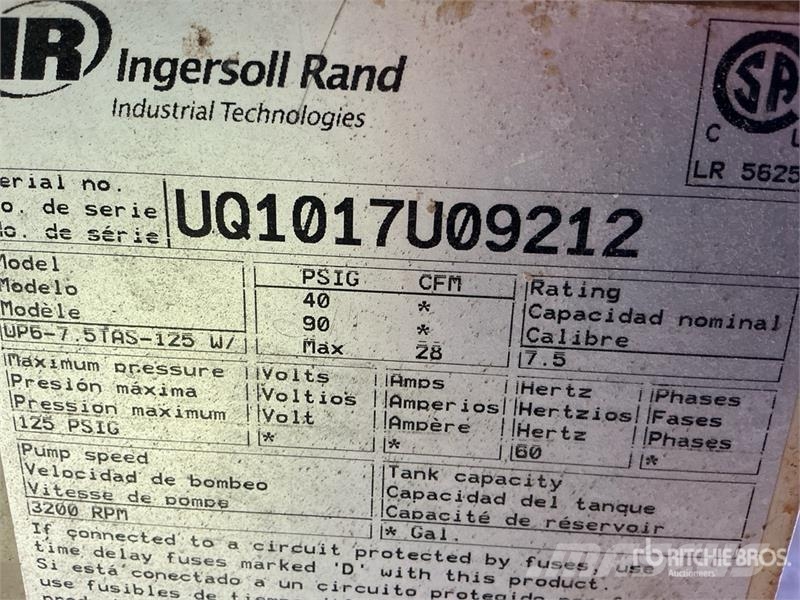 Ingersoll Rand UP6-7.5 TAS-125 40 cfm Skid-Mounted Air Compressor Воздушные компрессоры