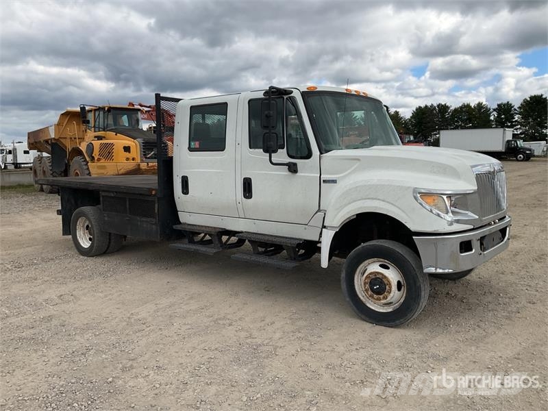 International Terrastar 4x4 Crew Cab Flatbed Truck Camioane platforma/prelata