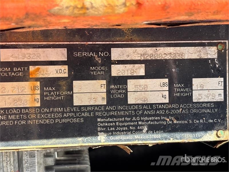 JLG 1932R Electric Scissor Lift Scissor lifts