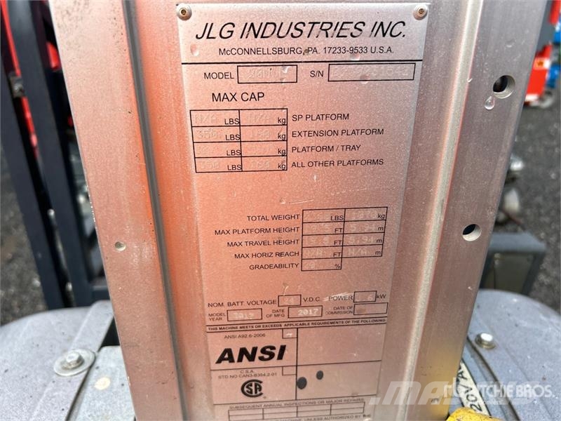 JLG 20MVL Vertical Mast Lift Jarbolne penjajuće platforme