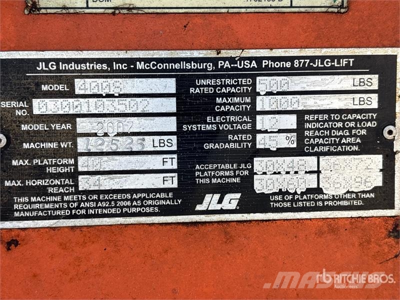 JLG 400S 4WD Diesel Telescopic Boom Lift Teleskoplifte
