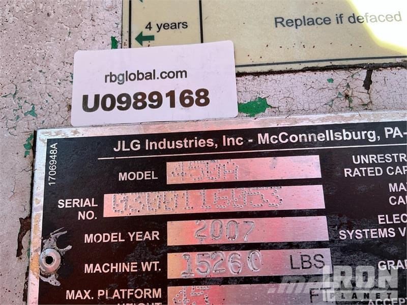 JLG 450A Series II 4WD Dual Fuel Articulating Boom Lif Kuukulkijat