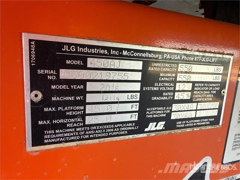 JLG 450AJ 4WD Diesel Articulating Boom Lift Piattaforme a braccio articolato