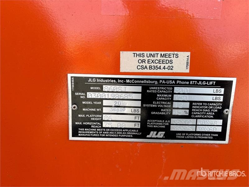 JLG 860SJ 4WD Diesel Telescopic Boom Lift Teleskopiniai keltuvai