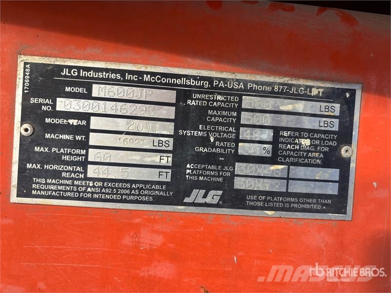 JLG M600JP 4WD Hybrid Articulating Boom Lift (Inoperab Articulated boom lifts