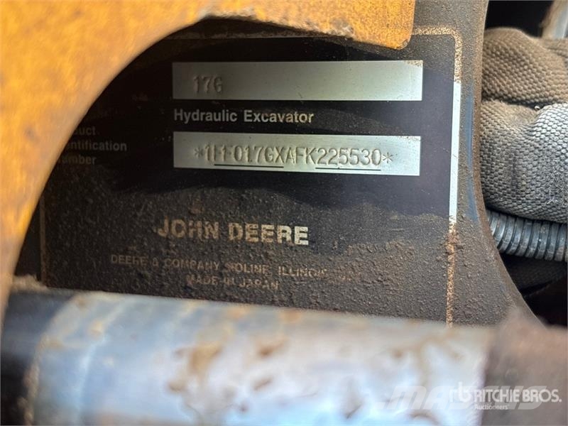 John Deere 17G Mini rýpadla < 7t