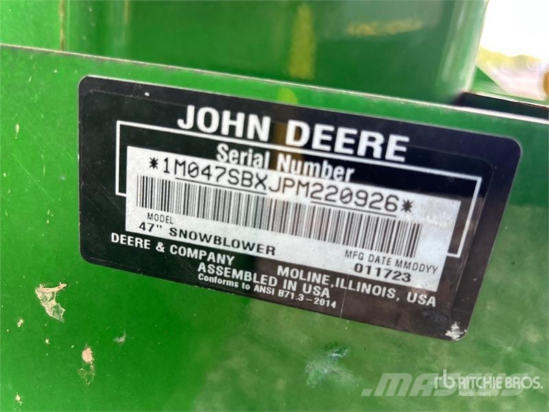 John Deere 47 in Snow Blower 제설기