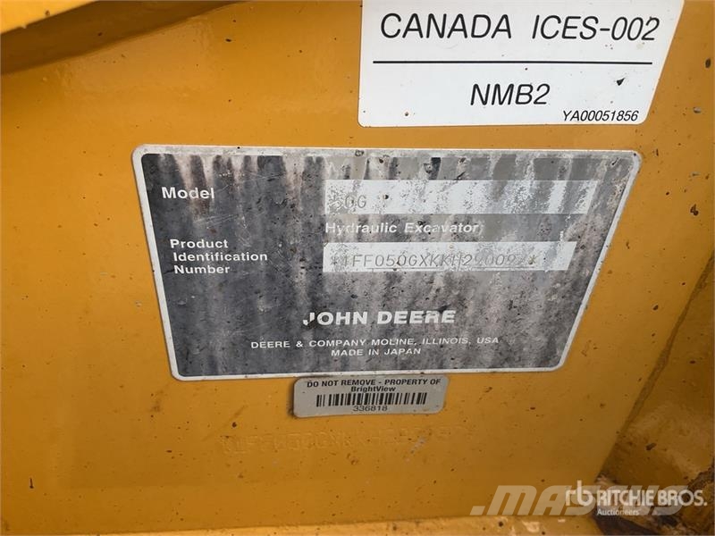 John Deere 50G Minikaivukoneet < 7t