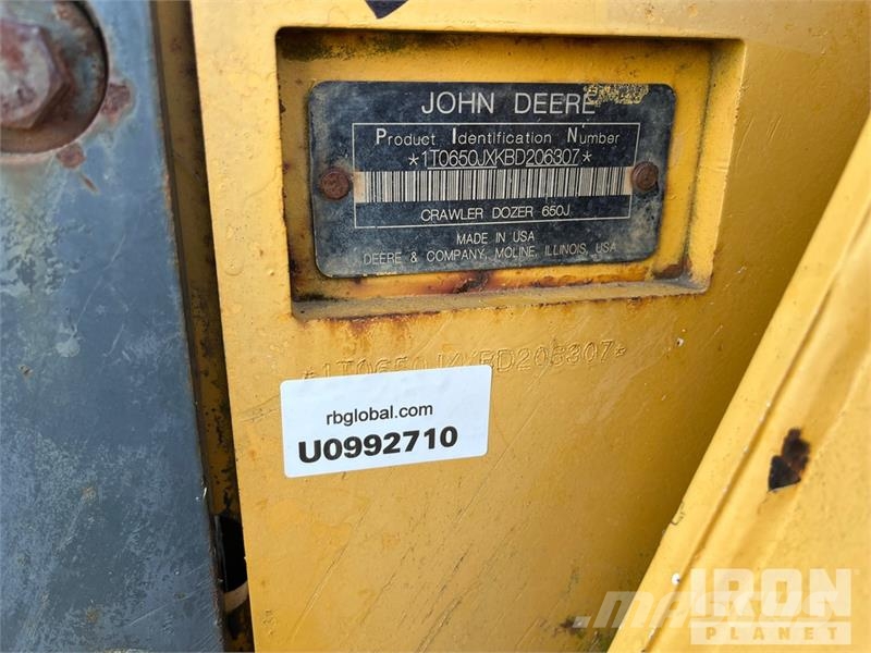 John Deere 650J LGP Buldozer sobre oruga