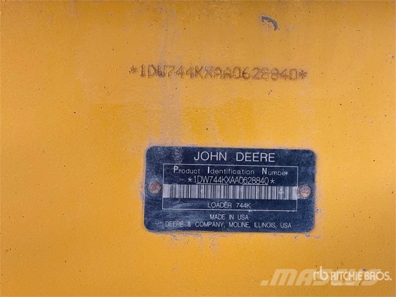 John Deere 744K Wheel Loader (Inoperable) Læssemaskiner på hjul