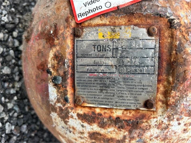 Johnson 0B19EE1150-4 7 ton Overhaul Ball クレーン部品と設備